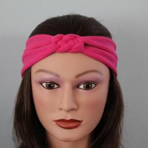 Pink Knotted Jersey Headband, T-shirt Headband,..